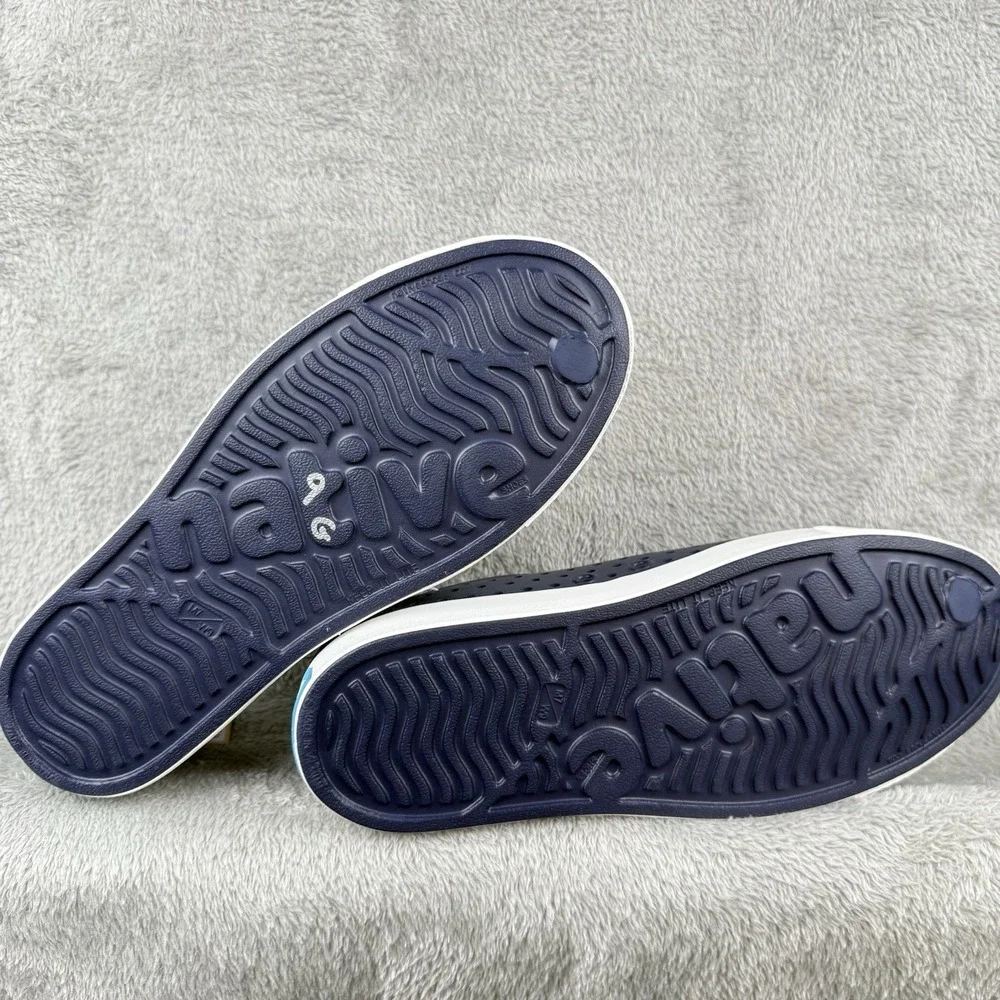 Native Jefferson Unisex Adult Slip On Shoes Womens 9/Mens 7 Navy Blue Casual NWT
